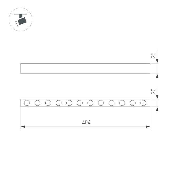 Светильник MAG-DOTS-25-L400-12W Warm3000 (WH, 30 deg, 24V), Arlight, 050051, изображение 3 Светильник MAG-DOTS-25-L400-12W Warm3000 (WH, 30 deg, 24V), Arlight, 050051, изображение 3