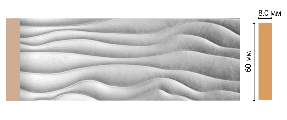 Молдинг Decomaster D043-375 ДМ, 60x8x2400 мм Молдинг Decomaster D043-375 ДМ, 60x8x2400 мм