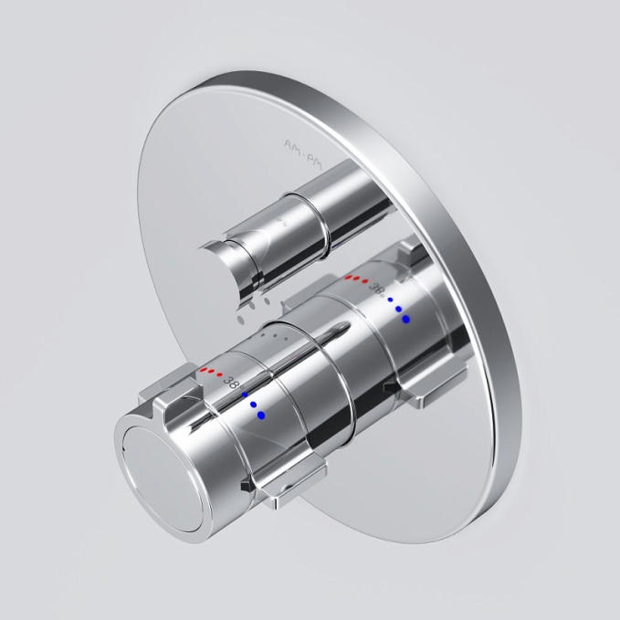 Смеситель для ванны и душа AM.PM X-Joy F85A45600 хром встраиваемый, термостат Смеситель для ванны и душа AM.PM X-Joy F85A45600 хром встраиваемый, термостат