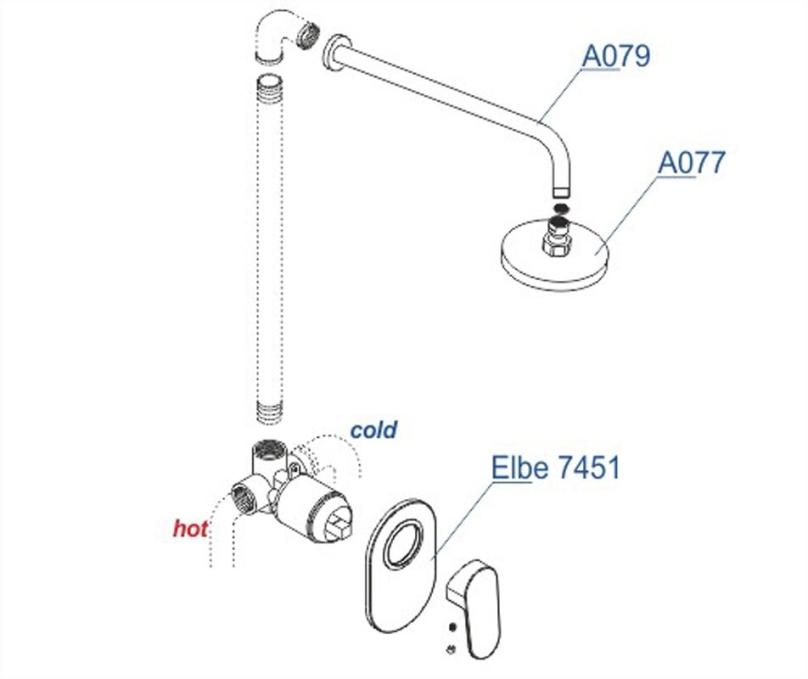 Душевая система WasserKRAFT A12777 Душевая система WasserKRAFT A12777