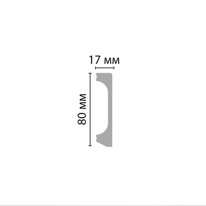 Плинтус напольный Decomaster D235ДМ, 80x17x2000 мм Плинтус напольный Decomaster D235ДМ, 80x17x2000 мм