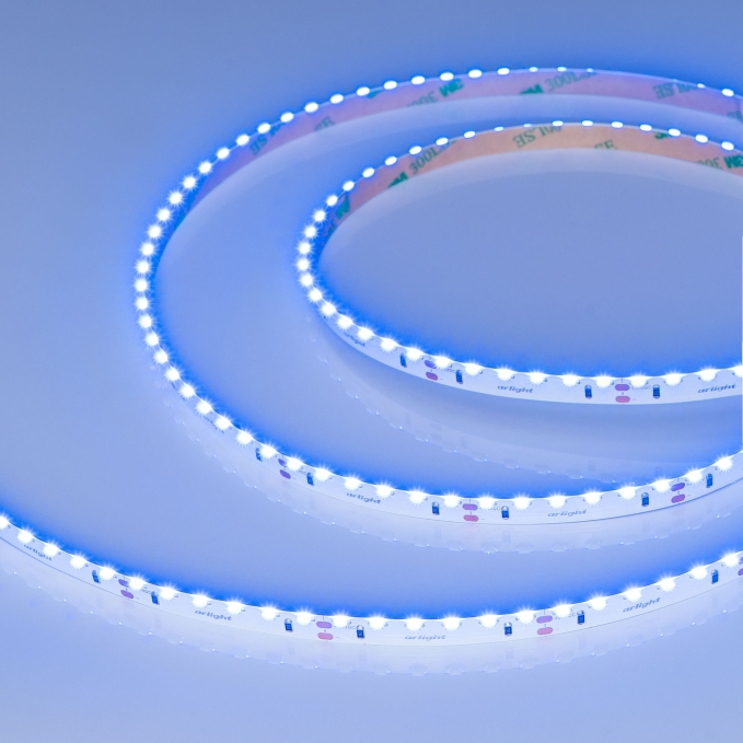 Светодиодная лента RS-S120-8mm 24V Blue (9.6 W/m, IP20, 3014, 5m), Arlight, 037153, изображение 3 Светодиодная лента RS-S120-8mm 24V Blue (9.6 W/m, IP20, 3014, 5m), Arlight, 037153, изображение 3