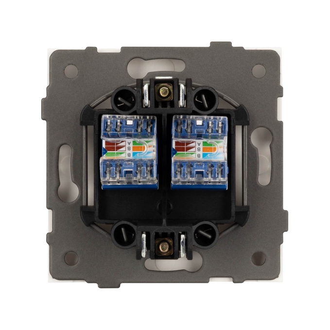 Механизм компьютерной розетки двойной SCT-TENDO-MPC2-SFPL-GD (RJ-45, CAT6), Arlight, 054596, изображение 2 Механизм компьютерной розетки двойной SCT-TENDO-MPC2-SFPL-GD (RJ-45, CAT6), Arlight, 054596, изображение 2