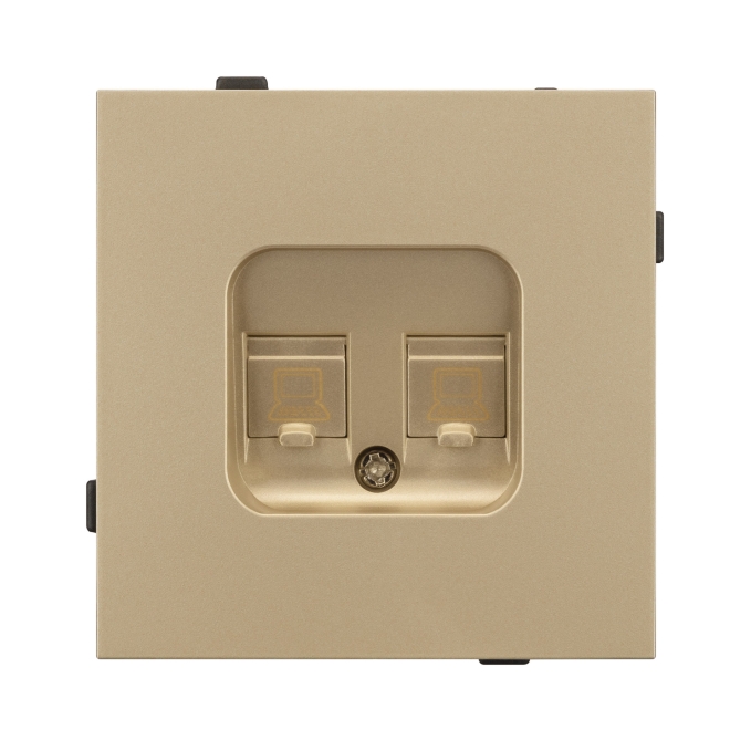 Механизм компьютерной розетки двойной SCT-TENDO-MPC2-SFPL-GD (RJ-45, CAT6), Arlight, 054596, изображение 3 Механизм компьютерной розетки двойной SCT-TENDO-MPC2-SFPL-GD (RJ-45, CAT6), Arlight, 054596, изображение 3