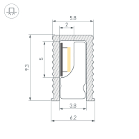 Профиль SL-MINI-6-H9-2000 ANOD OLIVE GREY, Arlight, 038203