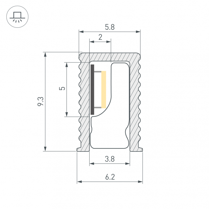 Профиль SL-MINI-6-H9-2000 ANOD OLIVE GREY, Arlight, 038203, изображение 4 Профиль SL-MINI-6-H9-2000 ANOD OLIVE GREY, Arlight, 038203, изображение 4