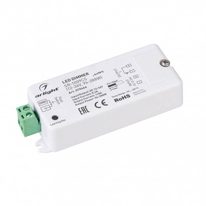 Диммер SR-1009CS (12-36V, 96-288W), Arlight, 019466, изображение 1 Диммер SR-1009CS (12-36V, 96-288W), Arlight, 019466, изображение 1