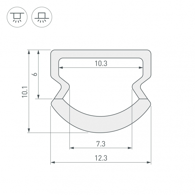 Профиль WPH-LINE-1210R-2000 OPAL, Arlight, 023303, изображение 2 Профиль WPH-LINE-1210R-2000 OPAL, Arlight, 023303, изображение 2