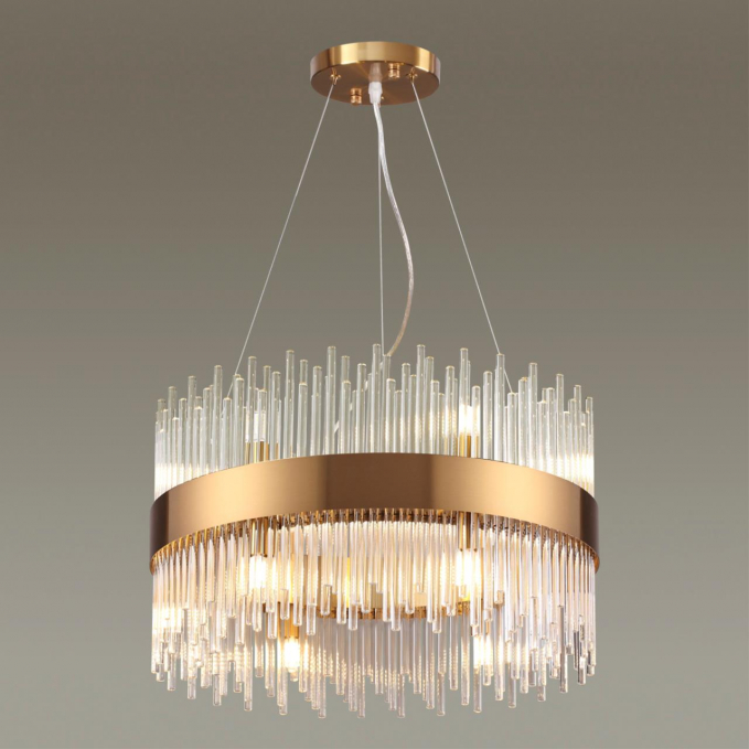 Люстра G9 12*33W 220V FOCCO HALL ODL20 647 ODEON LIGHT 4722/12, фото на цветном фоне 1
