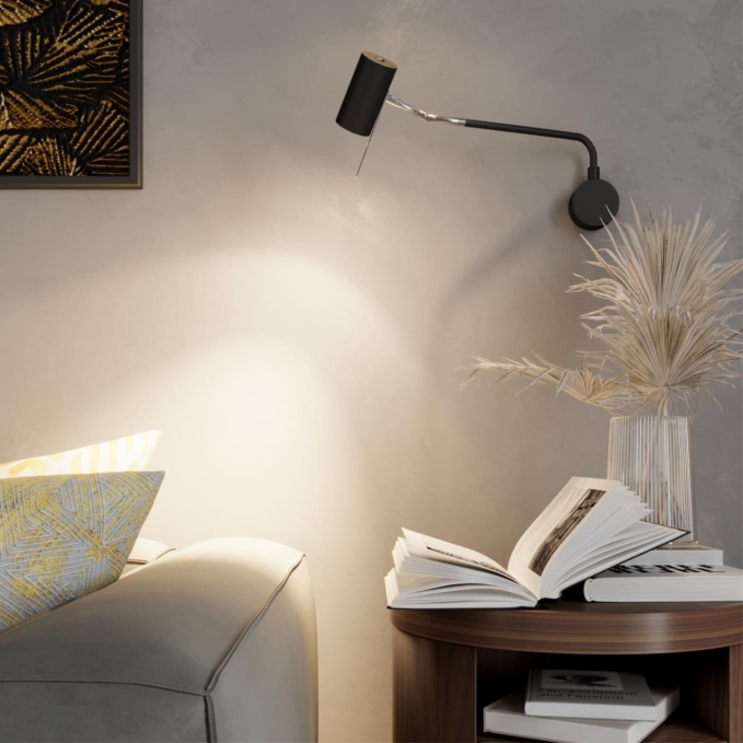 Настенный светильник выкл. на плафоне IP20 LED GU10 10W GIGI HIGHTECH ODL23 455 ODEON LIGHT 4381/1W, фото в интерьере 1