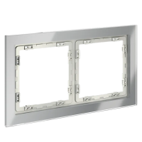 Рамка стеклянная VOLTUM S70 на 2 поста, (сталь, стекло), Voltum, VLS110205 Рамка стеклянная VOLTUM S70 на 2 поста, (сталь, стекло), Voltum, VLS110205