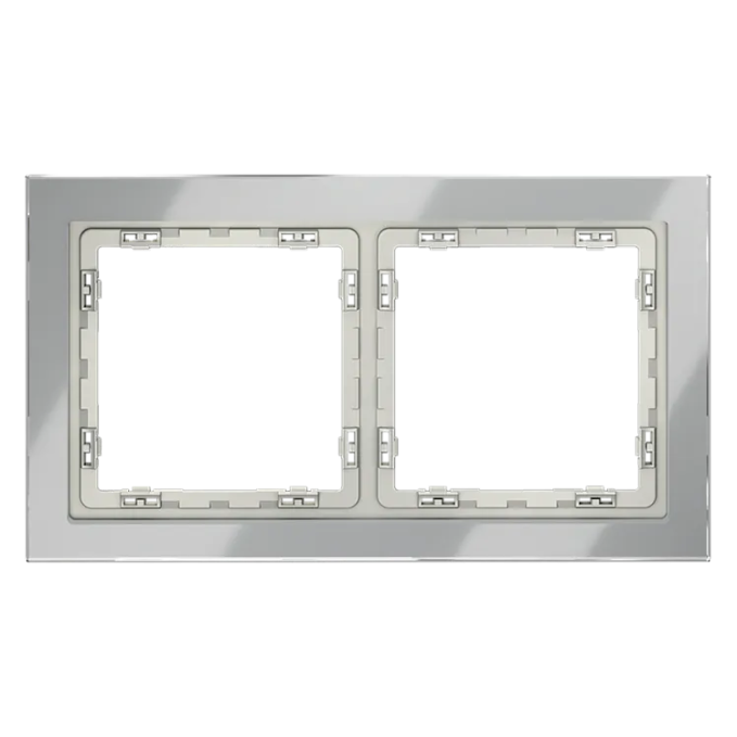 Рамка стеклянная VOLTUM S70 на 2 поста, (сталь, стекло), Voltum, VLS110205 Рамка стеклянная VOLTUM S70 на 2 поста, (сталь, стекло), Voltum, VLS110205