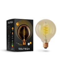 Светодиодная лампа декоративная лофт G95 4Вт 2800K E27 360° диммируемая Voltega, 7076 Светодиодная лампа декоративная лофт G95 4Вт 2800K E27 360° диммируемая Voltega, 7076