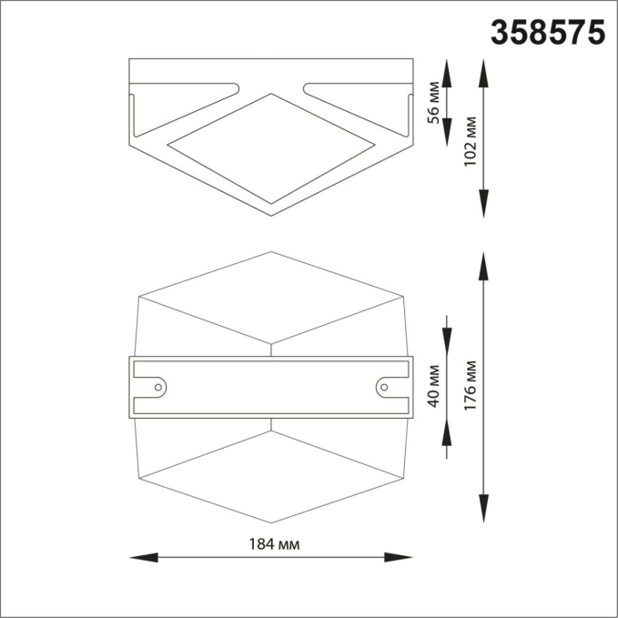 Ландшафтный настенный светильник IP54 LED 4000K 12W 85-265V KAIMAS STREET NT21 728 NOVOTECH 358575, схема товара Ландшафтный настенный светильник IP54 LED 4000K 12W 85-265V KAIMAS STREET NT21 728 NOVOTECH 358575, схема товара