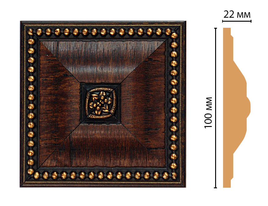 Вставка цветная Decomaster D209-2, 100x100x22 мм Вставка цветная Decomaster D209-2, 100x100x22 мм