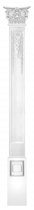 Комплект Decomaster DK-82260-SET1: пилястра DK-82260, капитель DK-82251, основание DK-82252
