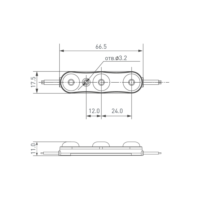 Модуль герметичный ARL-ORION-R10-12V Cool (2835, 3 LED, 170 deg), Arlight, 028776, изображение 3 Модуль герметичный ARL-ORION-R10-12V Cool (2835, 3 LED, 170 deg), Arlight, 028776, изображение 3