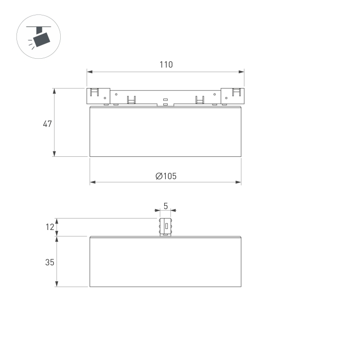 Светильник MAG-MICROCOSM-RONDO-R105-10W Day4000 (WH, 90 deg, 24V), Arlight, 051823, изображение 3 Светильник MAG-MICROCOSM-RONDO-R105-10W Day4000 (WH, 90 deg, 24V), Arlight, 051823, изображение 3