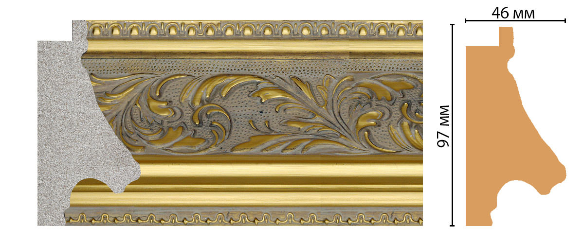 Багет Decomaster FM22-3, 97x46x2850 мм Багет Decomaster FM22-3, 97x46x2850 мм