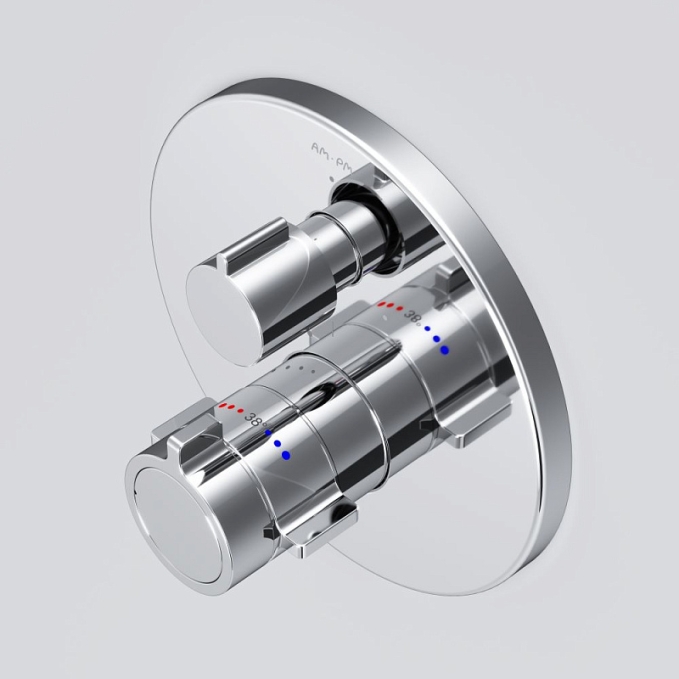 Смеситель для ванны и душа AM.PM X-Joy F85A95600 хром встраиваемый, термостат Смеситель для ванны и душа AM.PM X-Joy F85A95600 хром встраиваемый, термостат