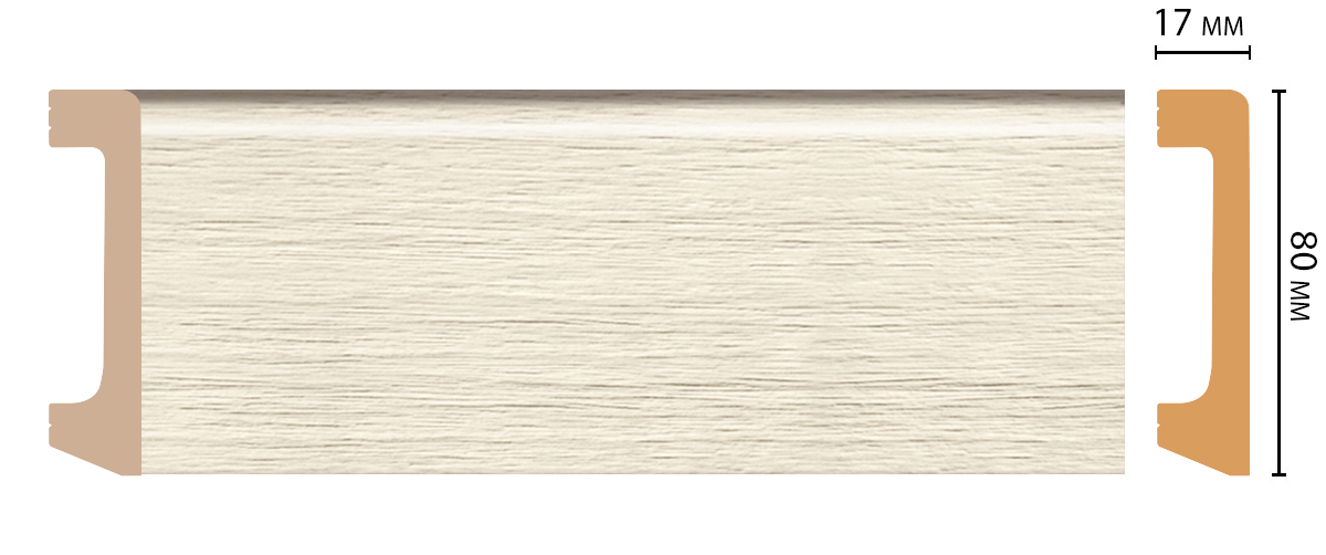 Плинтус Decomaster D235-1070/20 ДМ, 80x17x2400 мм Плинтус Decomaster D235-1070/20 ДМ, 80x17x2400 мм