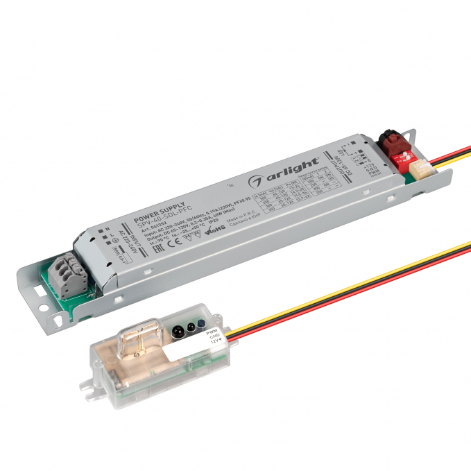 Блок питания SPV-40-SDL-PFC (40W, 65-120V, 0.2-0.35A), Arlight, 041352, изображение 1 Блок питания SPV-40-SDL-PFC (40W, 65-120V, 0.2-0.35A), Arlight, 041352, изображение 1