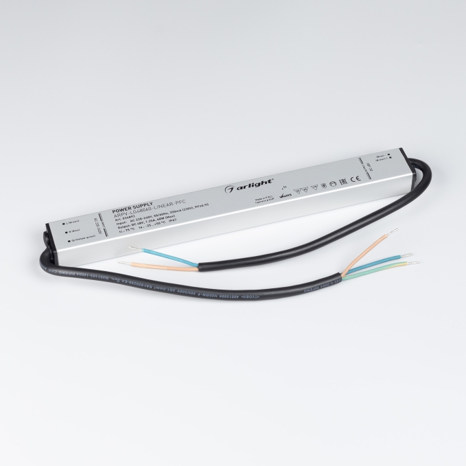 Блок питания ARPV-LG48060-LINEAR-PFC (48V, 1.25A, 60W), Arlight, 034893, изображение 2 Блок питания ARPV-LG48060-LINEAR-PFC (48V, 1.25A, 60W), Arlight, 034893, изображение 2
