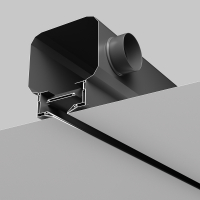 Диффузор с отражателем, линейный, для натяжного потолка, черный, КСД тип 3, ARO-LD-SC-000003