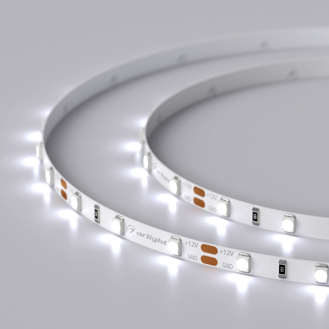 Светодиодная лента RT-A60-5mm 12V Cool 8K (4.8 W/m, IP20, 2835, 5m), Arlight, 028610(2), изображение 4 Светодиодная лента RT-A60-5mm 12V Cool 8K (4.8 W/m, IP20, 2835, 5m), Arlight, 028610(2), изображение 4