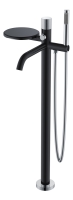 Смеситель напольный Boheme Stick 129-BCR.2 черный
