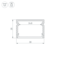 Профиль LINE-3020-2000 ANOD, Arlight, 046962