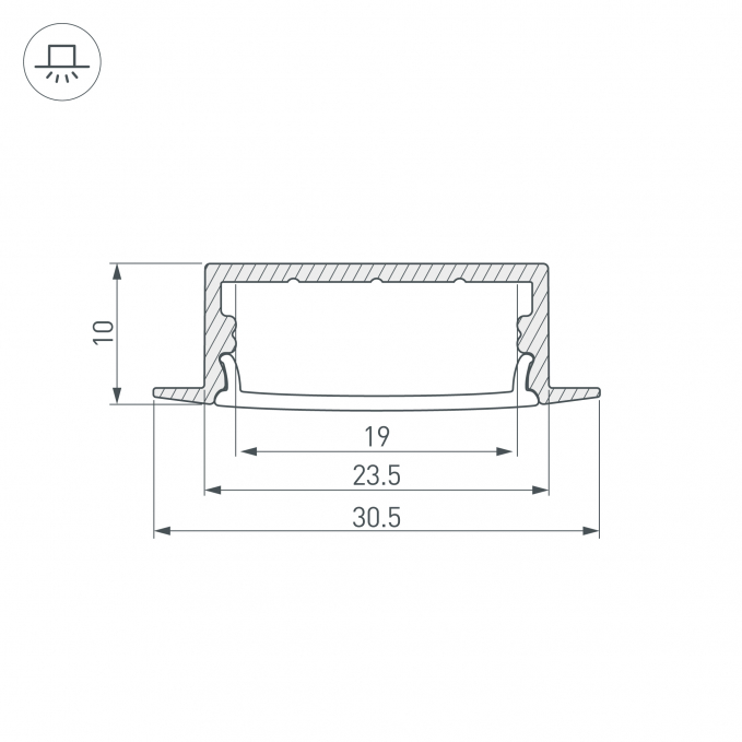 Профиль ARH-WIDE-F-H10-2000 ANOD, Arlight, 016186, изображение 4 Профиль ARH-WIDE-F-H10-2000 ANOD, Arlight, 016186, изображение 4