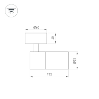 Светильник SP-ARTEMIS-SURFACE-FLAP-R55-12W Warm2700 (BK, 8-80 deg, 230V), Arlight, 062105