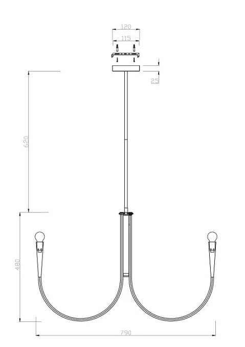 Подвесной светильник Ветви / Branches, Freya, FR5253PL-08N