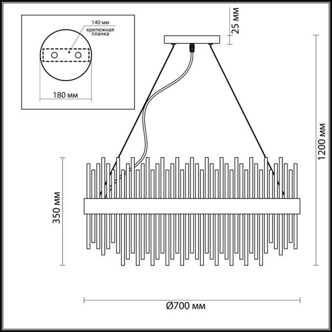 Люстра G9 18*33W 220V FOCCO HALL ODL20 646 ODEON LIGHT 4722/18, схема товара Люстра G9 18*33W 220V FOCCO HALL ODL20 646 ODEON LIGHT 4722/18, схема товара