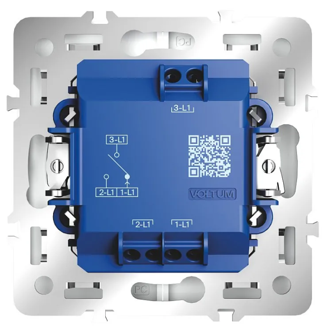 Выключатель встраиваемый VOLTUM S70 для жалюзи 10А, (белый матовый), Voltum, VLS020702 Выключатель встраиваемый VOLTUM S70 для жалюзи 10А, (белый матовый), Voltum, VLS020702