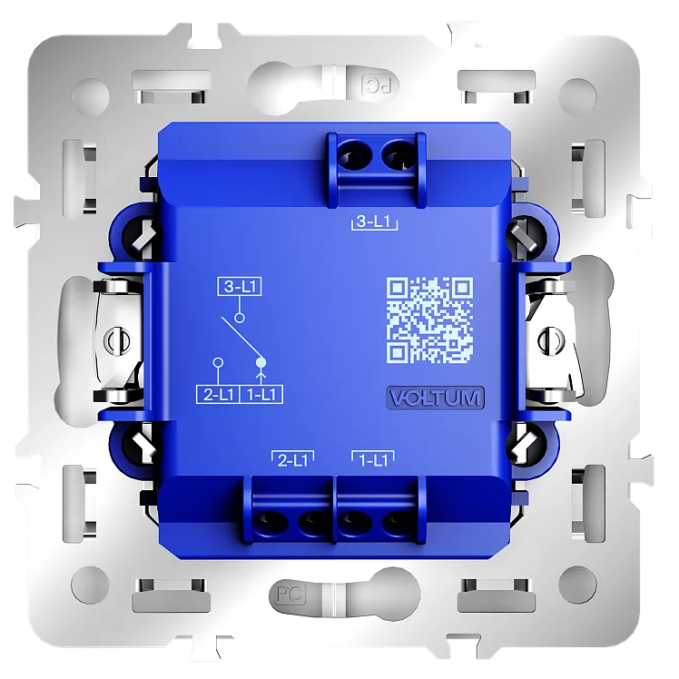 Выключатель встраиваемый VOLTUM S70 для жалюзи 10А, (белый матовый), Voltum, VLS020702 Выключатель встраиваемый VOLTUM S70 для жалюзи 10А, (белый матовый), Voltum, VLS020702