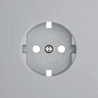 Накладка для розетки с заземлением, S70 (серый), Voltum, VLS000616