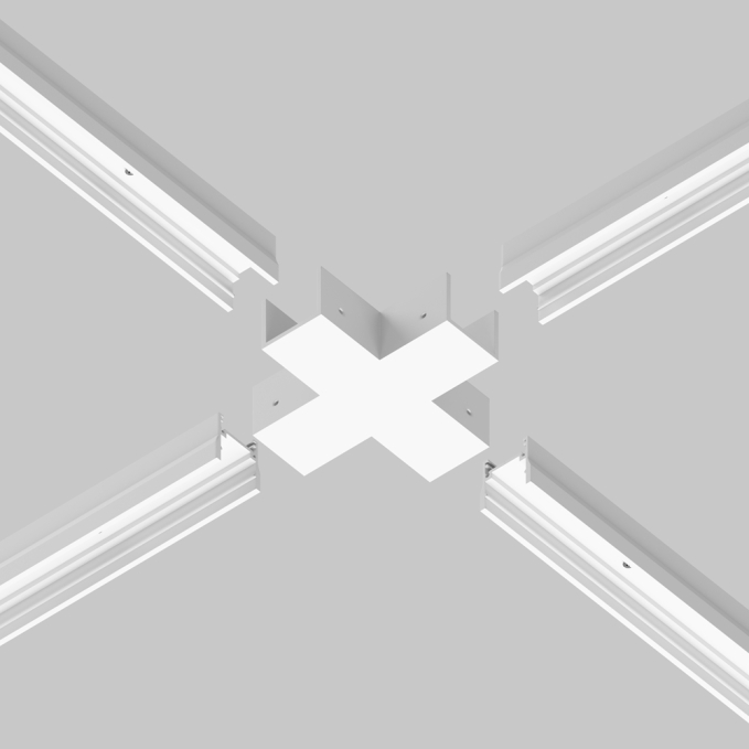 Коннектор X-образный для профиля Elasity IP, O-TR001-CC-W, изображение 4 Коннектор X-образный для профиля Elasity IP, O-TR001-CC-W, изображение 4