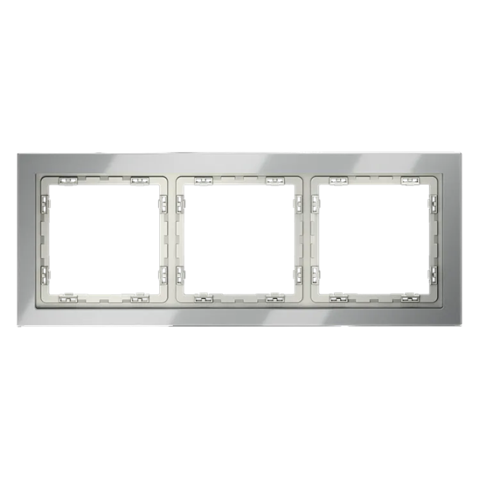 Рамка стеклянная VOLTUM S70 на 3 поста, (сталь, стекло), Voltum, VLS110305 Рамка стеклянная VOLTUM S70 на 3 поста, (сталь, стекло), Voltum, VLS110305