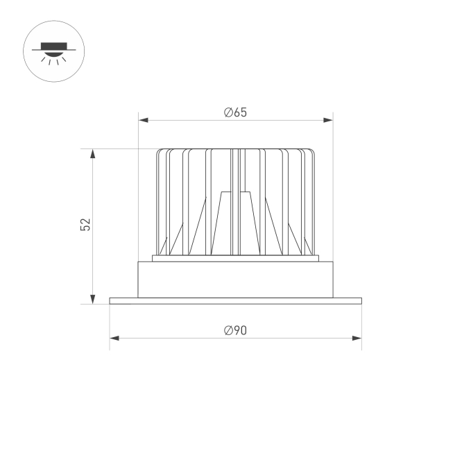 Светильник MS-ATLAS-TRIMLESS-R50-8W Warm3000 (BK, 32deg, 230V), Arlight, 031882, изображение 2 Светильник MS-ATLAS-TRIMLESS-R50-8W Warm3000 (BK, 32deg, 230V), Arlight, 031882, изображение 2