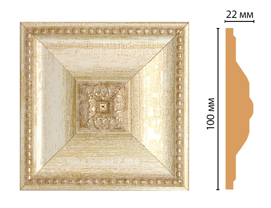 Вставка цветная Decomaster D209-281, 100x100x22 мм Вставка цветная Decomaster D209-281, 100x100x22 мм