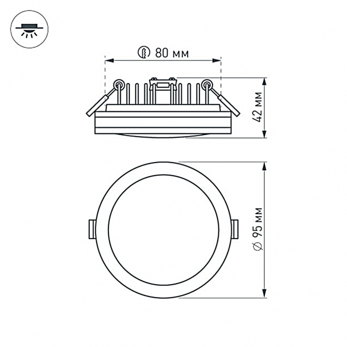 Светодиодная панель LTD-95SOL-10W Day White, Arlight, 017990, изображение 7 Светодиодная панель LTD-95SOL-10W Day White, Arlight, 017990, изображение 7