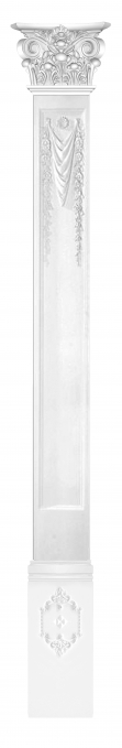 Комплект Decomaster DK-82260-SET2: пилястра DK-82260, капитель DK-82251, основание DK-82253 Комплект Decomaster DK-82260-SET2: пилястра DK-82260, капитель DK-82251, основание DK-82253