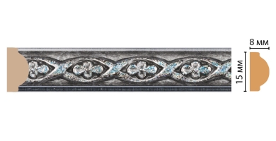 Молдинг Decomaster 130-55 ДМ, 15x8x2400 мм