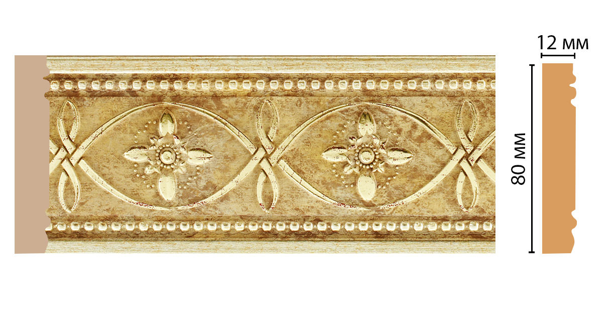 Молдинг Decomaster 150-933 ДМ, 80x12x2400 мм Молдинг Decomaster 150-933 ДМ, 80x12x2400 мм