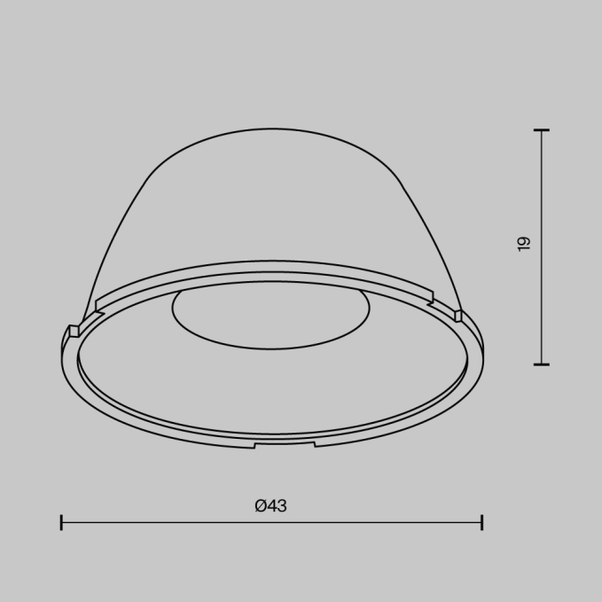 Линза для серии Альфа / Alfa LED 24°, LensD43-24, изображение 4 Линза для серии Альфа / Alfa LED 24°, LensD43-24, изображение 4