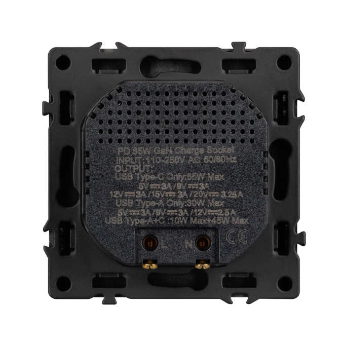 Механизм розетки с быстрой USB зарядкой SCT-NOBE-MUAC-SFPL-FC-GR (65W, QC3), Arlight, 054319, изображение 2