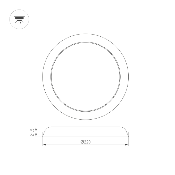 Светильник CL-FIOKK-R220-18W Day4000-MIX (WH, 120 deg, 230V), Arlight, 033445, изображение 6 Светильник CL-FIOKK-R220-18W Day4000-MIX (WH, 120 deg, 230V), Arlight, 033445, изображение 6