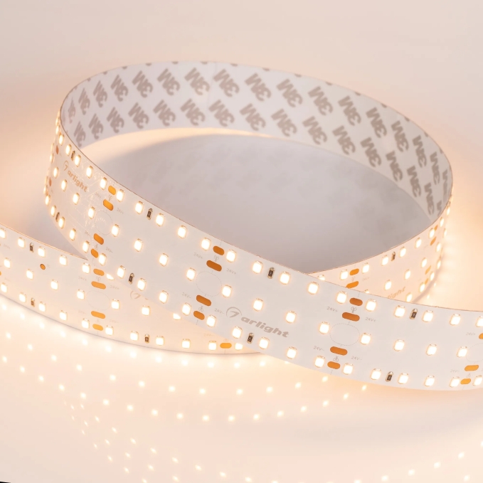 Светодиодная лента S2-2500 24V Warm 3000K 34mm (2835, 280 LED/m, LUX), Arlight, 021202, изображение 2 Светодиодная лента S2-2500 24V Warm 3000K 34mm (2835, 280 LED/m, LUX), Arlight, 021202, изображение 2